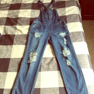 Distressed Overalls